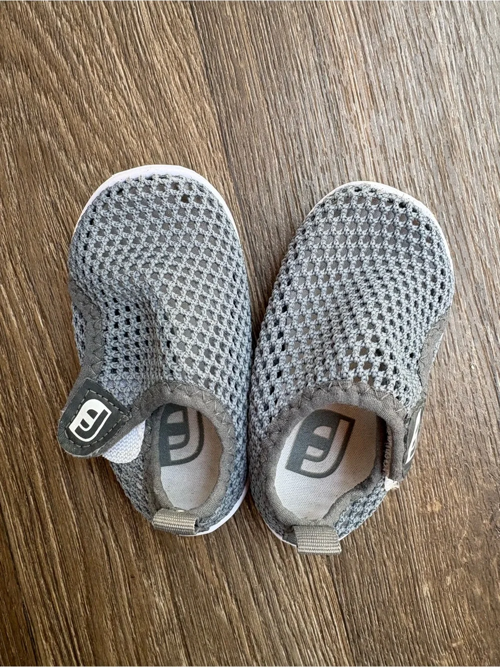 Gray Kids Mesh Slip-On Shoes